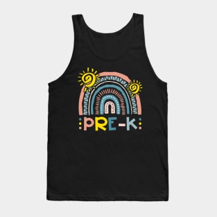 Pre-K Boho Rainbow Teacher Student Back To School Preschool Tank Top